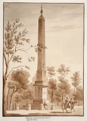 Der Passeggiata Obelisk, aus dem Circus von Flora, 1833
